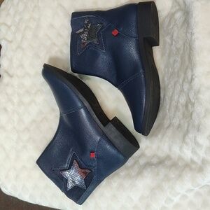 New Navy Leather Booties!!